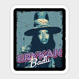 Erykah badu retro type Sticker